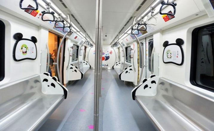 First panda-themed subway line operated in Chengdu