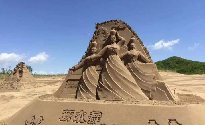 A sand sculpture park , Northeast China