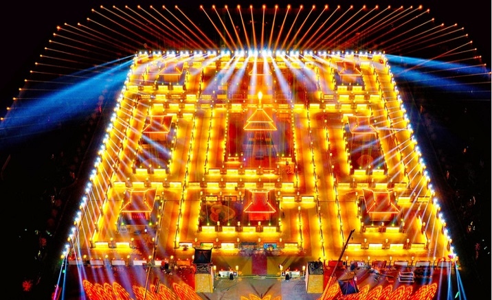 The annual Yellow River Light Array will be launched in Gansu