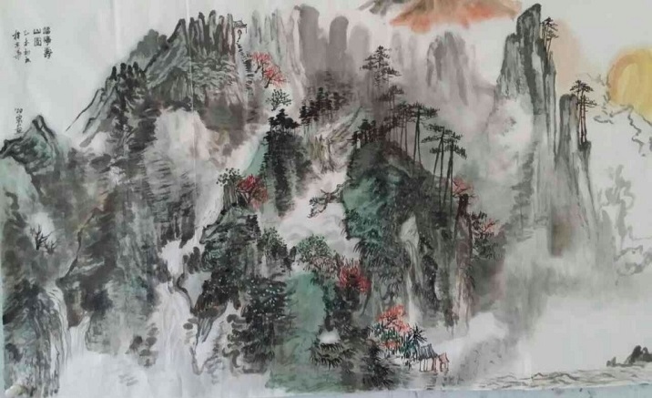 The art exhibition about watercolor and ink opens