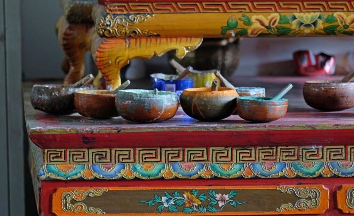 Langkajie Thangka exhibition showcases in Beijing