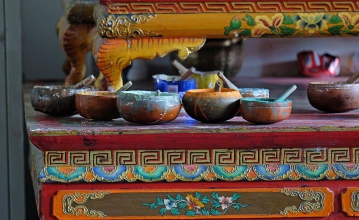 Langkajie Thangka exhibition showcases in Beijing