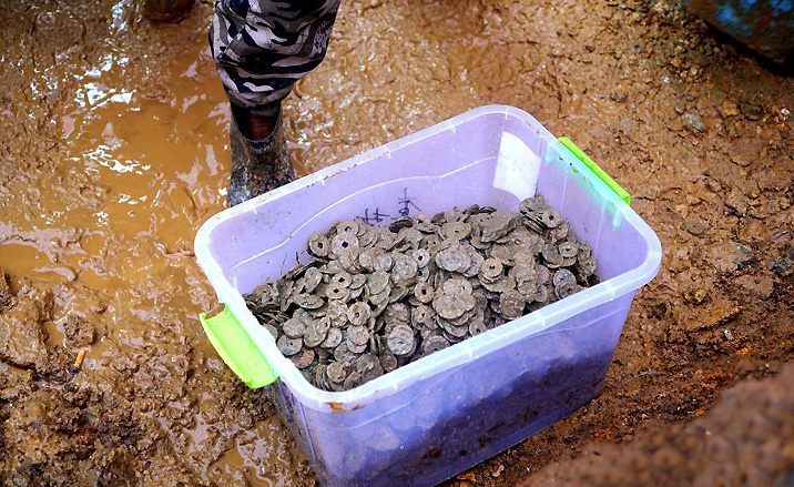 Plus de 4 tonnes de pièces de cuivre ont été trouvées à Jingdezhen (province du Jiangxi)