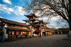 Scène de l'ancien théâtre du vieux village Shaxi