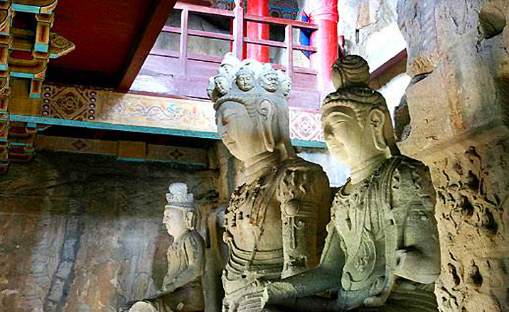 Grottes de Tianlongshan (Shanxi): statue bouddhiste